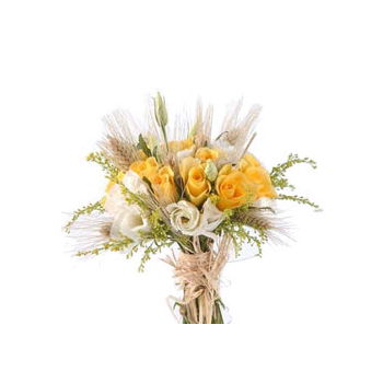 Yehud-Monosson, Israel Online Florist - Romantik i gult Bukett